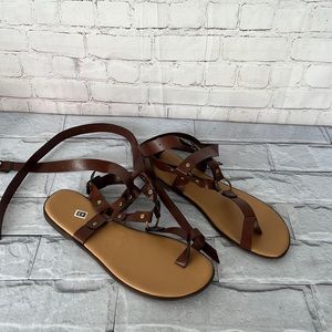 Brown gladiator sandals size 43